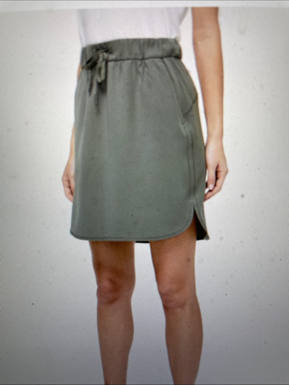 Lululemon on the fly skirt - new with tags - grey sage - size 8